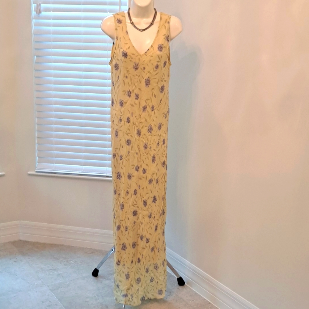 Long Yellow Floral Dress - image 1